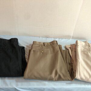3 Perry Ellis Portfolio, Croft & Barrow, Executive Khakis 35-38 x 33.25 -34